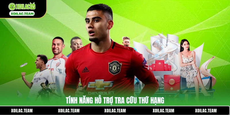 Tính năng hỗ trợ tra cứu thứ hạng